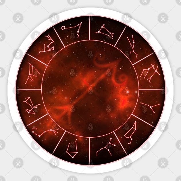 Saggitarius Zodiac Symbol Sticker by ArnarionArt